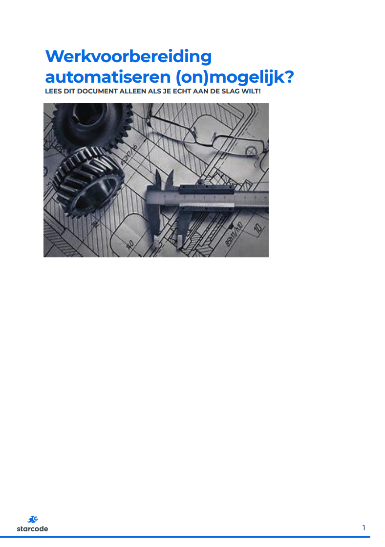 E-Book werkvoorbereiding Starcode ERP